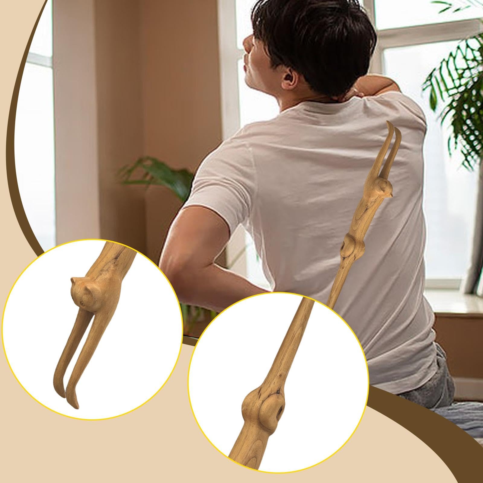 Rascador de Espalda con Mango Largo para Adultos, Ergonómico, 45 Cm (17,72 Pulgadas), Ideal para Hacer Cosquillas Y Rascarse de Estar O en