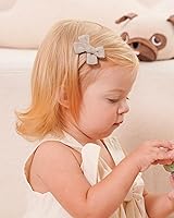 Vista 7 de jollybows Mini lazos forrados para el cabello para bebés, bebés, niños pequeños, niñas y adolescentes – 24 pinzas pequeñas de 2 pulgadas