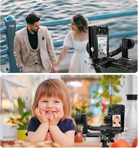 Miniatura 6 de Soporte en L de aluminio para cámara de conmutación vertical horizontal con mango en L, placa de trípode de liberación rápida compatible con DJI