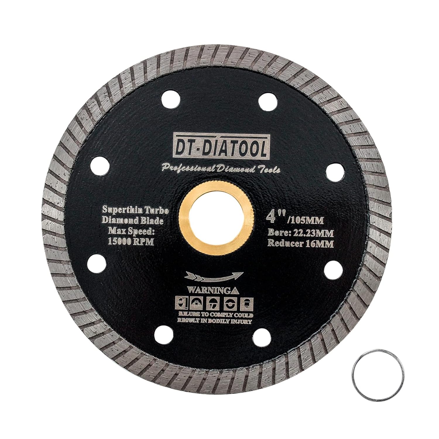 DTDIATOOL Diamond Tile Saw Blade 4 Inch Porcelain Cutting Disc Arbor 7