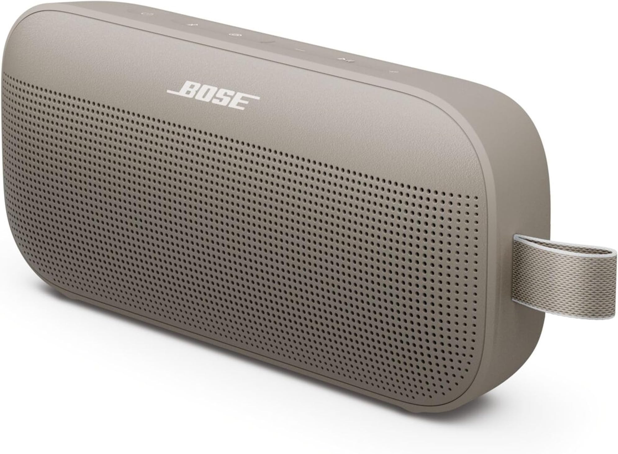 SoundLink Flex Portable Bluetooth Speaker (2nd Gen), Small Portable Wireless Outdoor Speaker with Hi-Fi Audio, Up to 12 Hours Battery Life, Waterproof and Dustproof, Sandstone