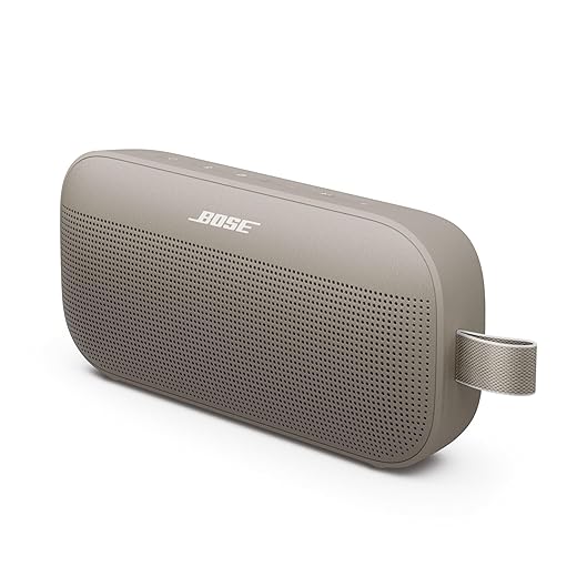 Bose SoundLink Flex Bluetooth Speaker (2nd Gen) - Portable Outdoor Speaker with Hi-Fi Audio, Waterproof and Dustproof, USB-C, Up to 12 Hours Battery Life, Sandstone
