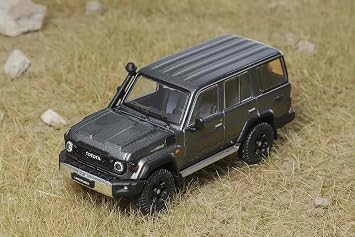 Diecast Model Car Compatible with GCD 164 Toyota Land Cruiser LC70 Grey Limited Edition KS-081-456