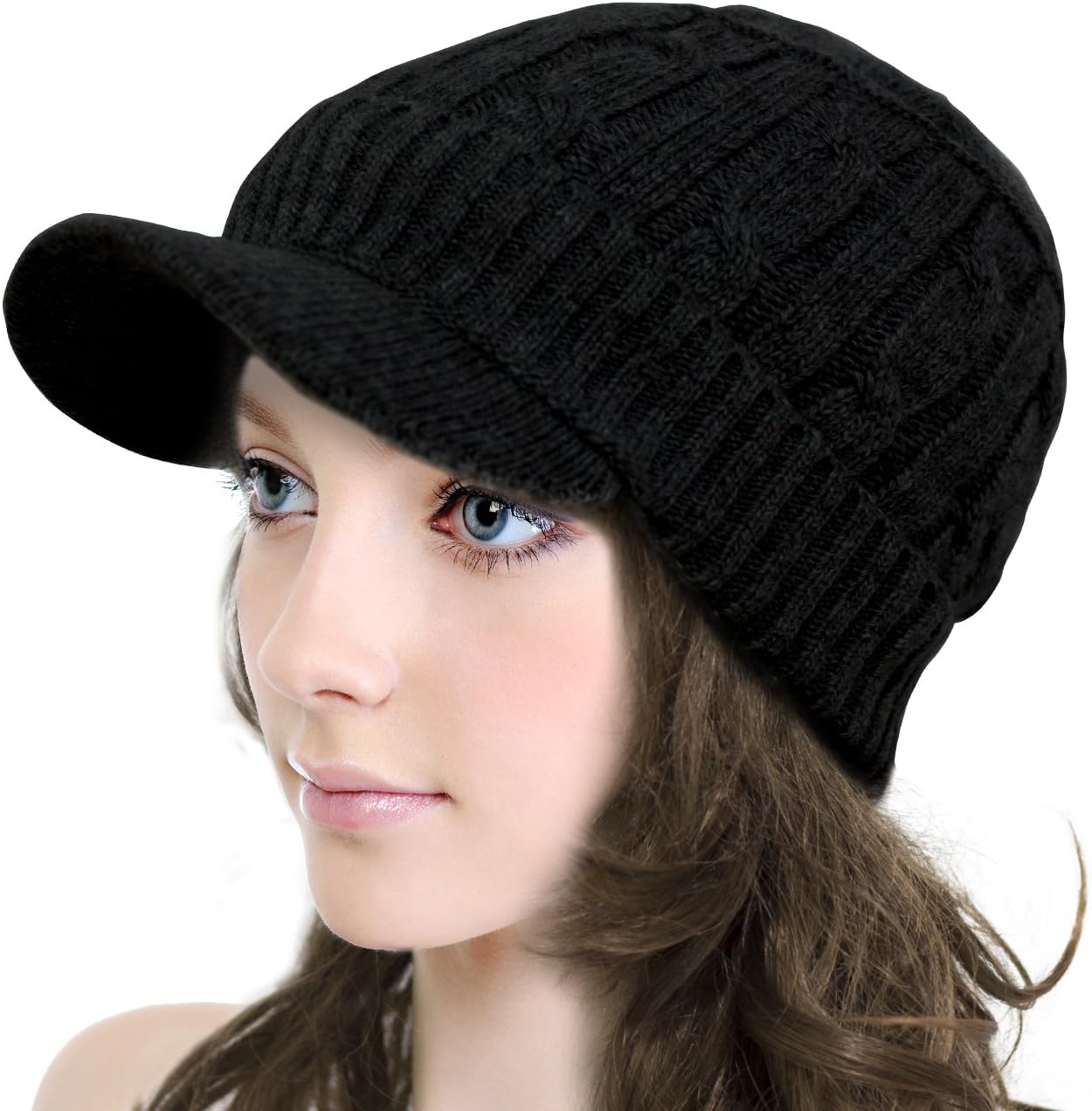 Dahlia Women's Chic Flower Newsboy Cap Hat Wool Blend - Dual Layer
