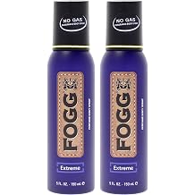 Extreme by Fogg - Mens Body Spray - Spicy Fresh Woody Body Spray for Men - Perfume-Based with Citrus Top Notes of Grapefruit and Bergamot - 2 pc