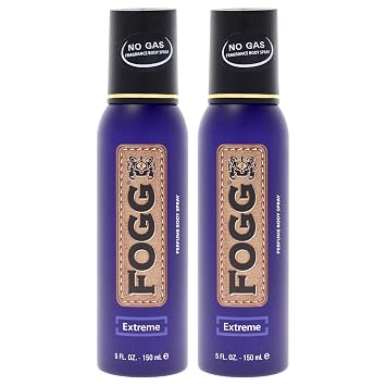 Extreme by Fogg - Mens Body Spray - Spicy Fresh Woody Body Spray for Men - Perfume-Based with Citrus Top Notes of Grapefruit and Bergamot - 2 pc