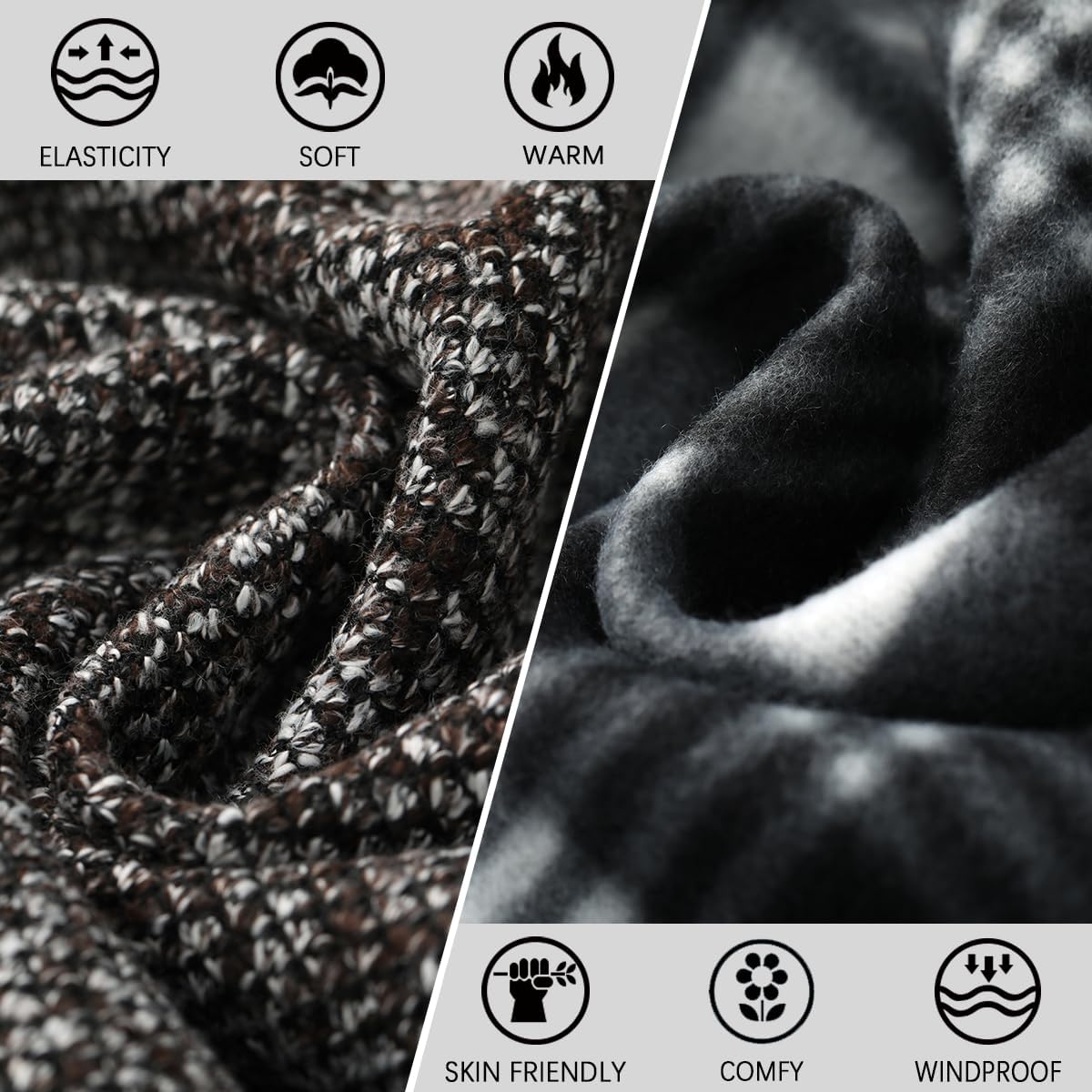 Msmsse Mens Cardigan Sweaters Full Zip Up Stand Collar Casual Knitted Sweater with 2 Front Pockets - Image 5