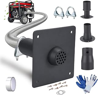 Generator Exhaust Extension Kit with Stainless Steel Muffler, Flex Pipe