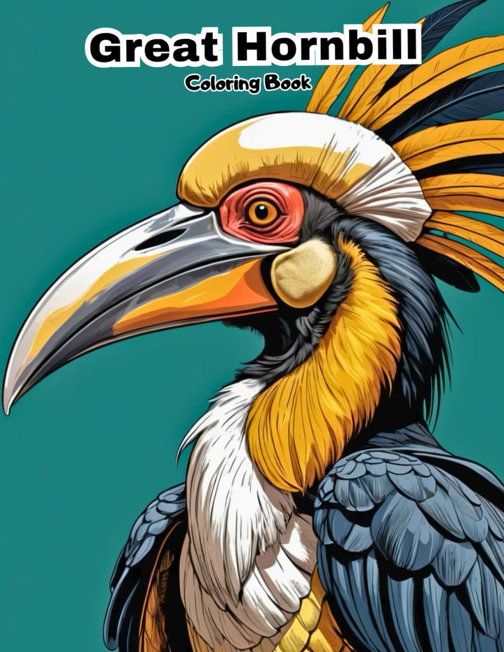Cute Hornbill Coloring Book: Adorable Tropical Bird Designs for Toddlers! (BIRDS COLORING BOOKS)