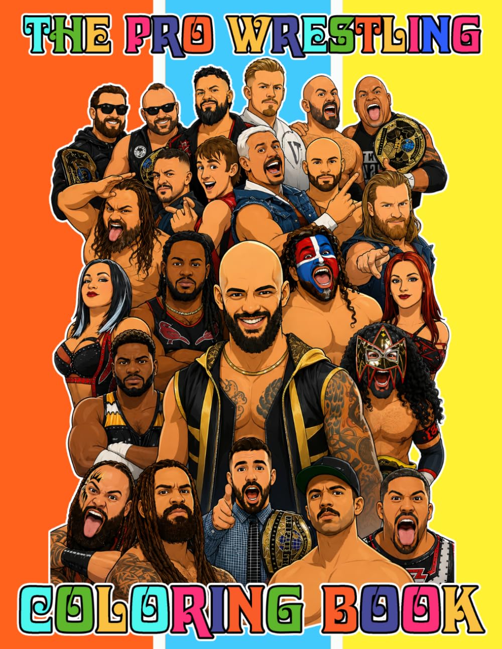 Pro Wrestling's Coloring Book: 50 Unique and Beautiful Designs– Perfect for Relaxation for Kids, Boys & Teens