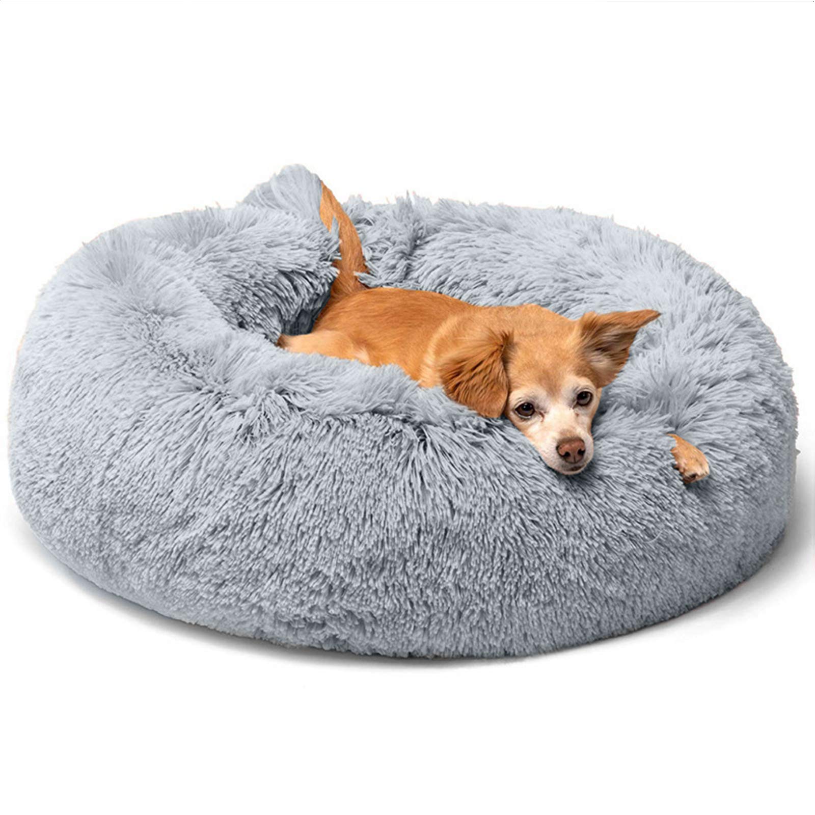 Rundes Hundebett Mit Kapuze – Selbstwärmende Plüschhöhle Für Welpen & Kleine Hunde