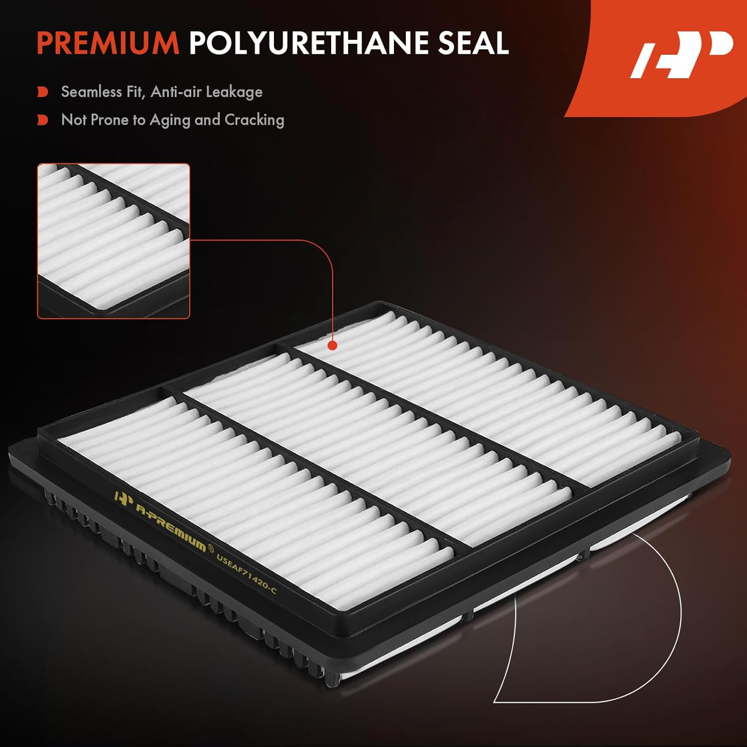 A-Premium 2-PC Engine Air Filter Compatible with Dodge Ram 50 1991-1993, Stealth 1991-1996 & Mitsubishi 3000GT 1991-1999, Diamante 1992-1996, Mighty Max 1991-1996, Montero 1992-1994, Montero Sport