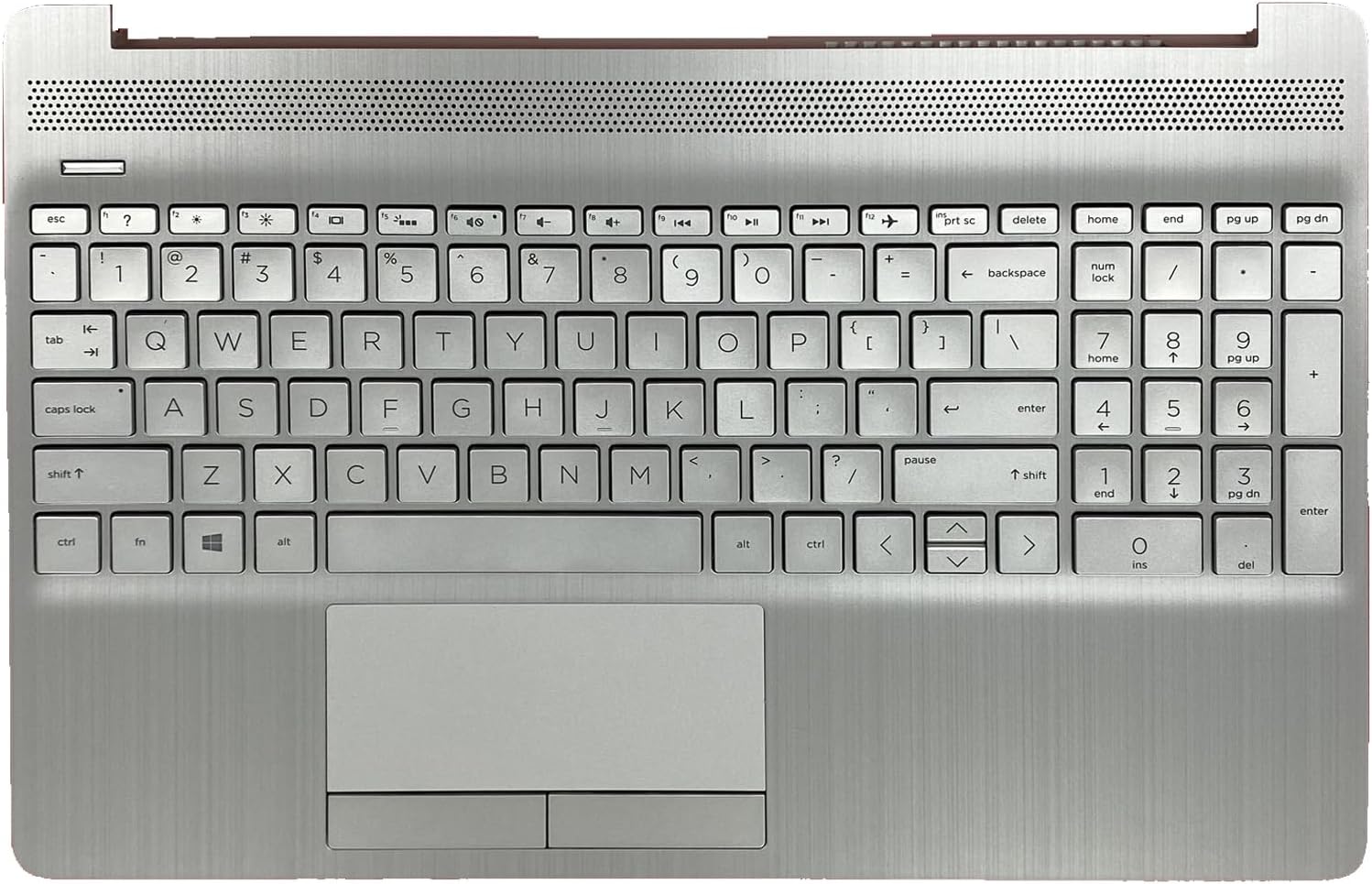 L52022-001 Palmrest Cover W/Backlit Keyboards and Touchpad for HP Pavilion 15T-DW 15S-DR 15S-DU Laptop Upper Case,L52022-001 Silver