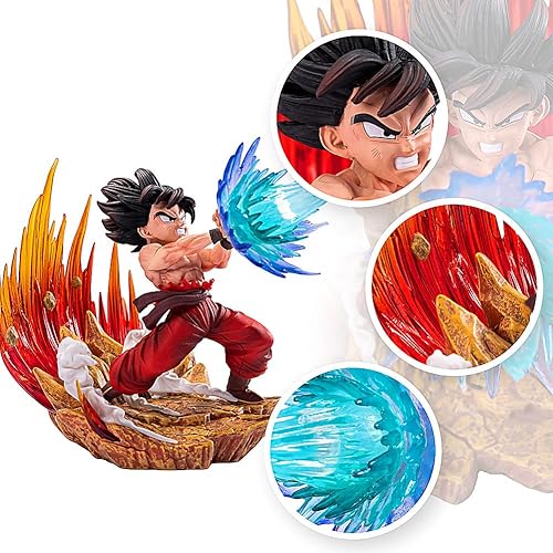 Miniatura 5 de Figura de Goku - Figura de acción DBZ, colección Super Saiyan Kaiouken, regalos de cumpleaños, PVC, 6 pulgadas