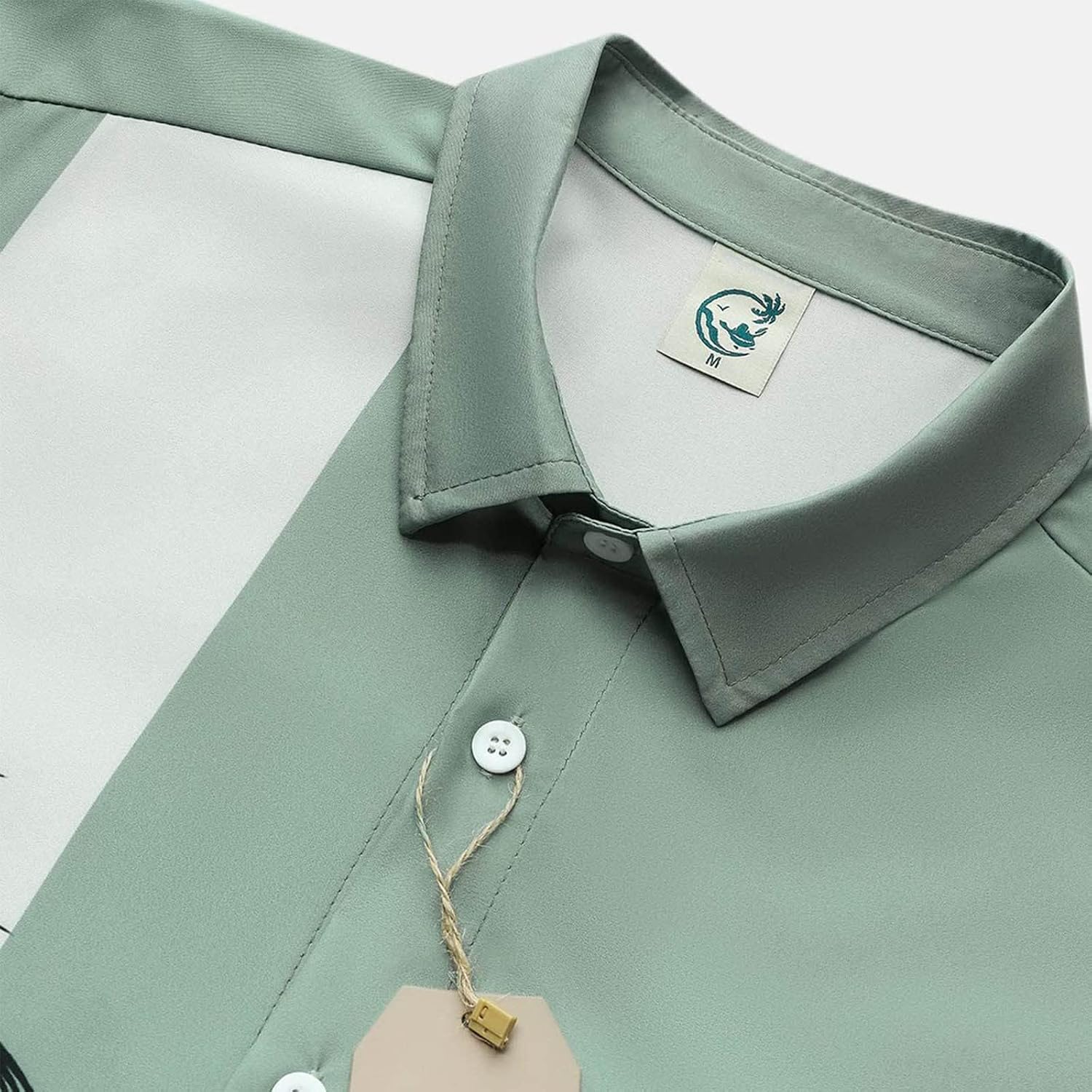 Ymosrh Men's Fashion Button Up Shirt Short Sleeve Casual Collared Summer Beach Wedding Shirts with Pocket, M-5XL