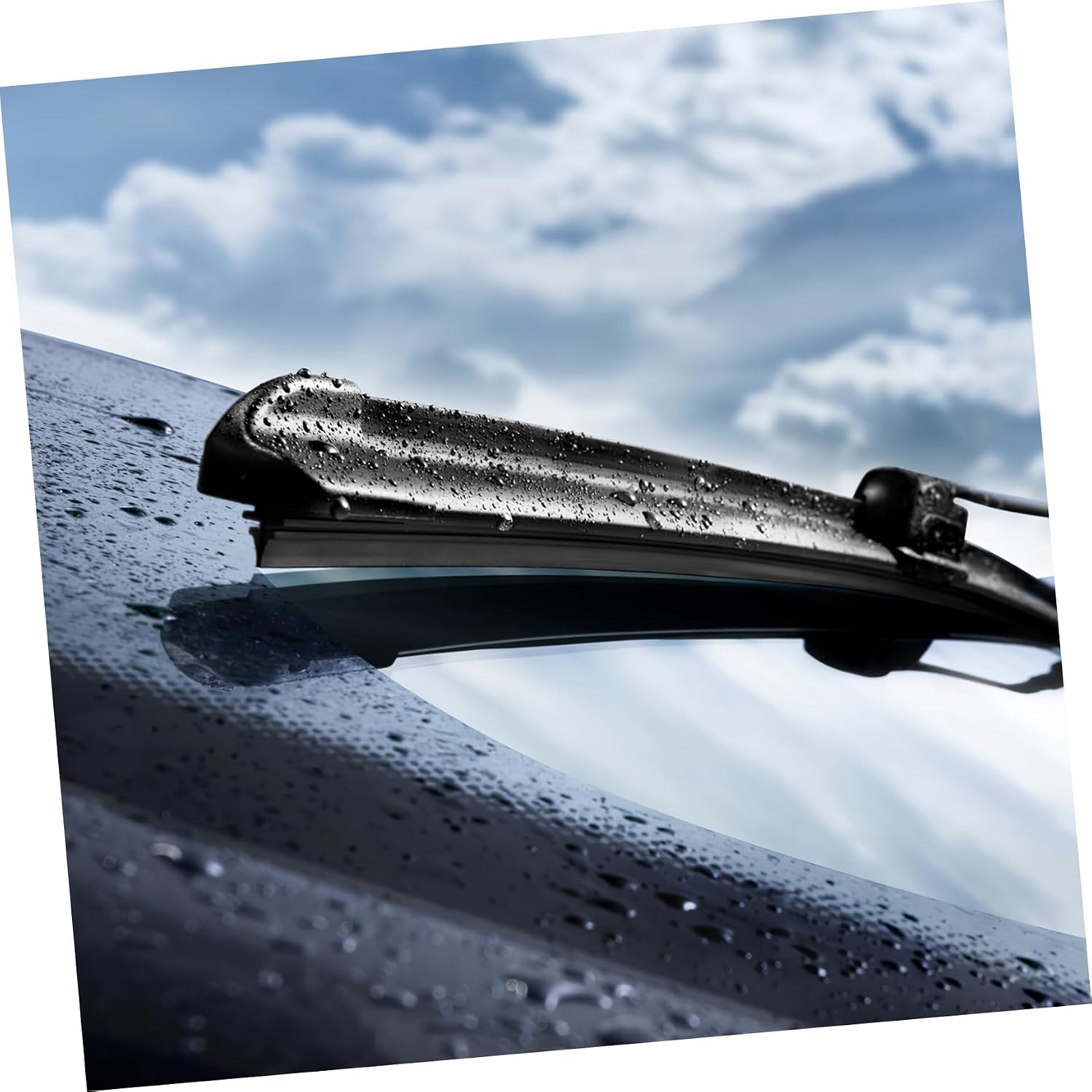 2pcs Black Rubber Windscreen Wiper Strips Durable Replacement for Easy Installation and Use Compatible with Vehicle Models