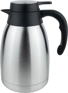 Pioneer Vacuum Interior kaffekaraffer, rostfritt stål, satinfinish, platt lock i rostfritt stål, 1,5 liter