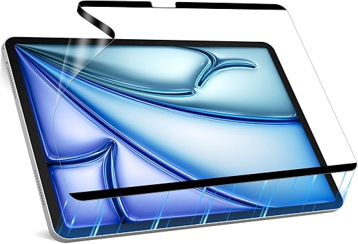 Magnetic Paper Screen Protector for iPad Air 11-Inch M3/M4 2026/M2 2024,Detachable and Reusable Nano Adsorption High Sensitive Anti Glare Matte Film for Note-Taking,Drawing, Art