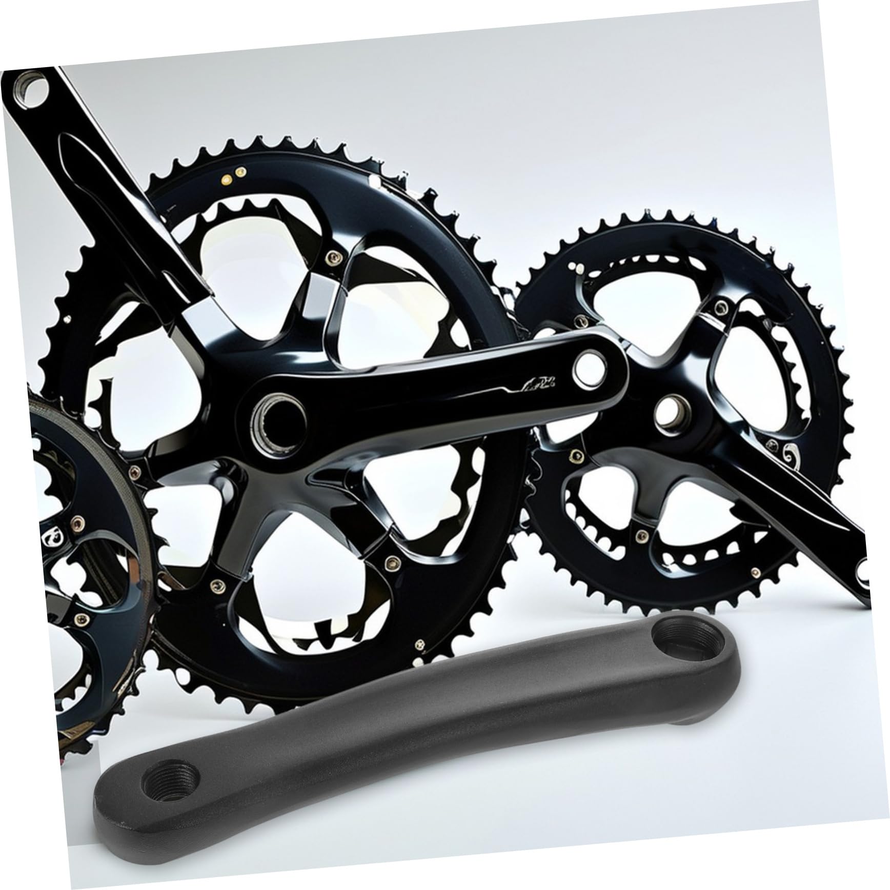 BESPORTBLE 2pezzi Pedivella per Bicicletta Braccio Pedivella Sinistro per Catena Singola Adatto per Bicicletta Elettrica Ibrida e Mountain Bike