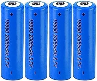Aa Lithium Batteries 3.7V 2000mAh Rechargeable Batteries for Flashlights and Solar Light (Button Top), Button Top,4 Piece Button Top