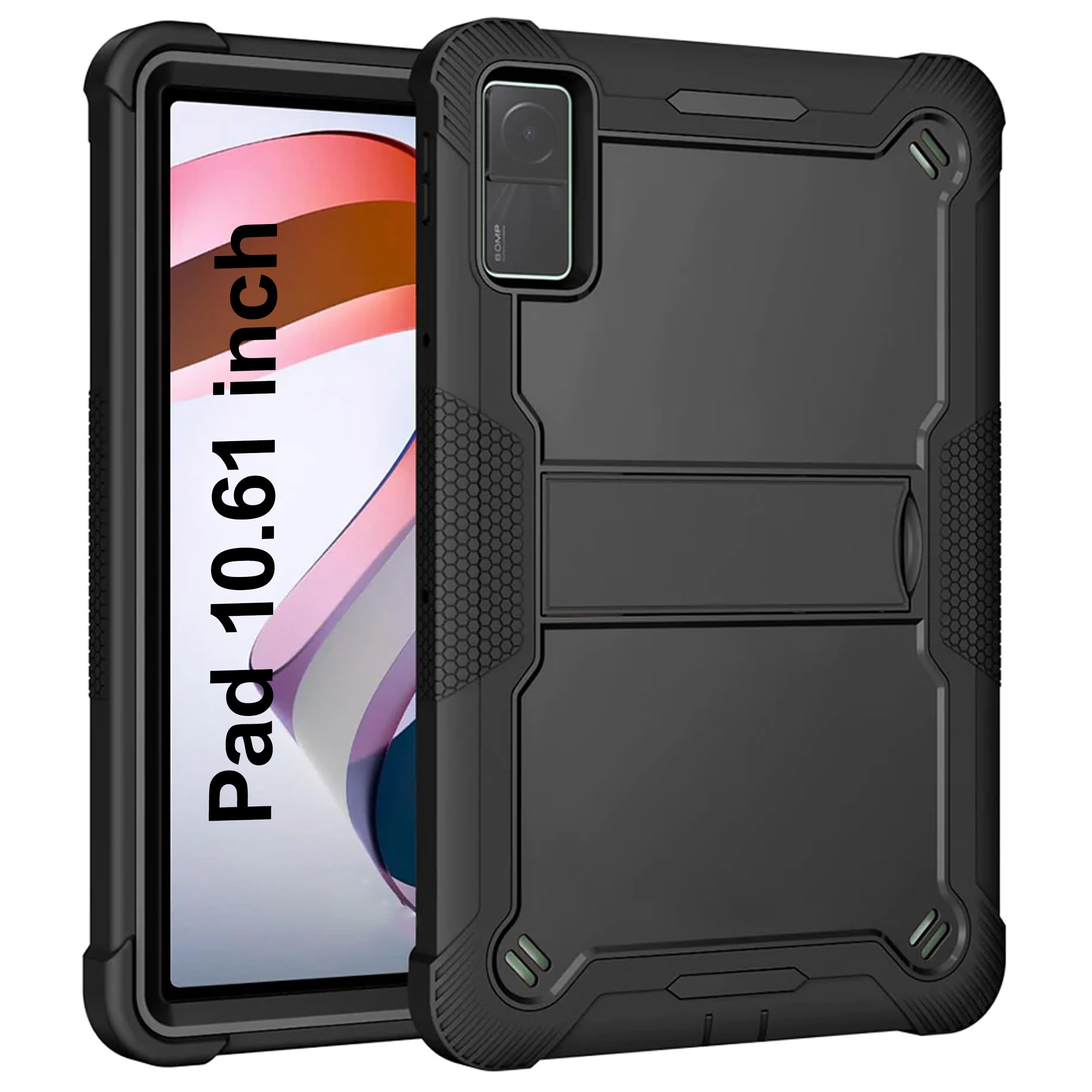 TGK Slim Heavy Duty Shockproof Protection Kickstand Hybrid Case Cover for Redmi Pad 10.61 Inch Black (B0CR8KQFVZ) Amazon Price History, Amazon Price Tracker