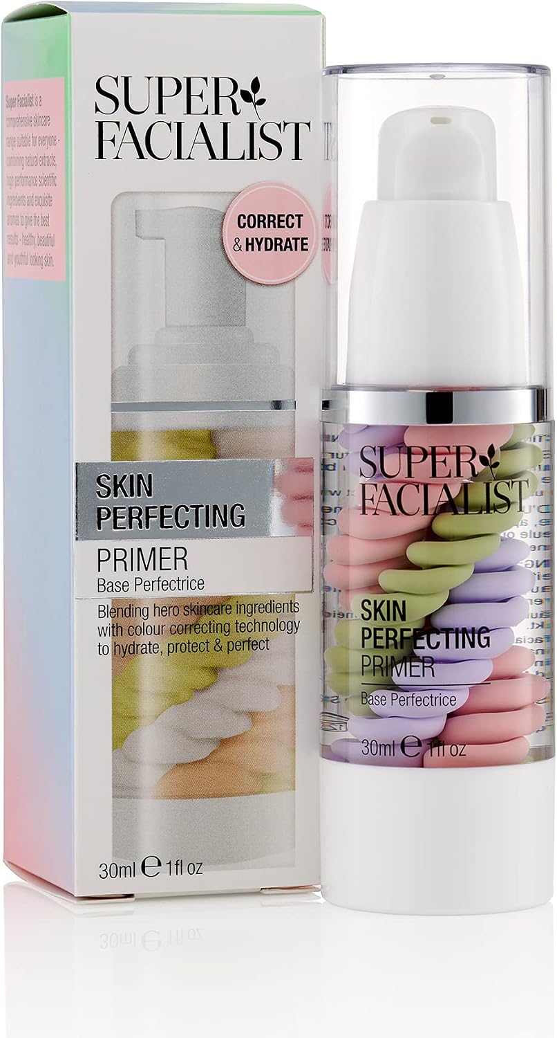 Super Facialist Skin Perfecting Primer, Base Face Primer to Hydrate, Protect & Refine with Colour Corrector Technology