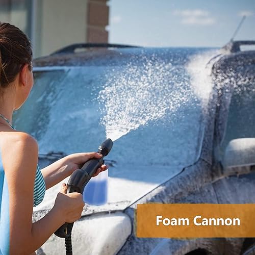 Miniatura 6 de Lavadora a presión eléctrica 5000PSI 2025 2.8GPM Lavadora de alta potencia con 4 boquillas de presión y botella de jabón para el hogar, lavado de