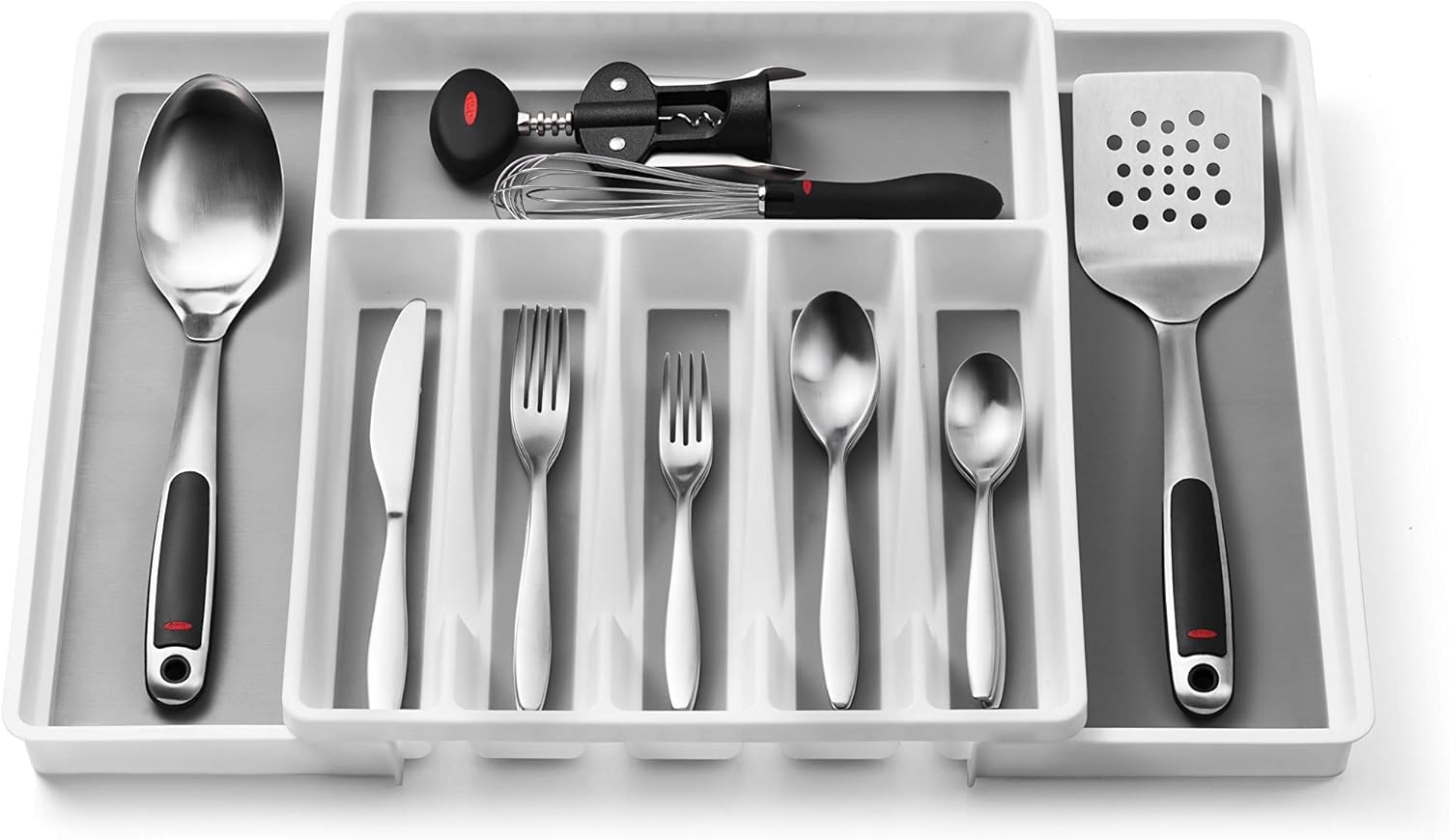 Expandable Cutlery Drawer Organizer, Flatware Drawer Tray