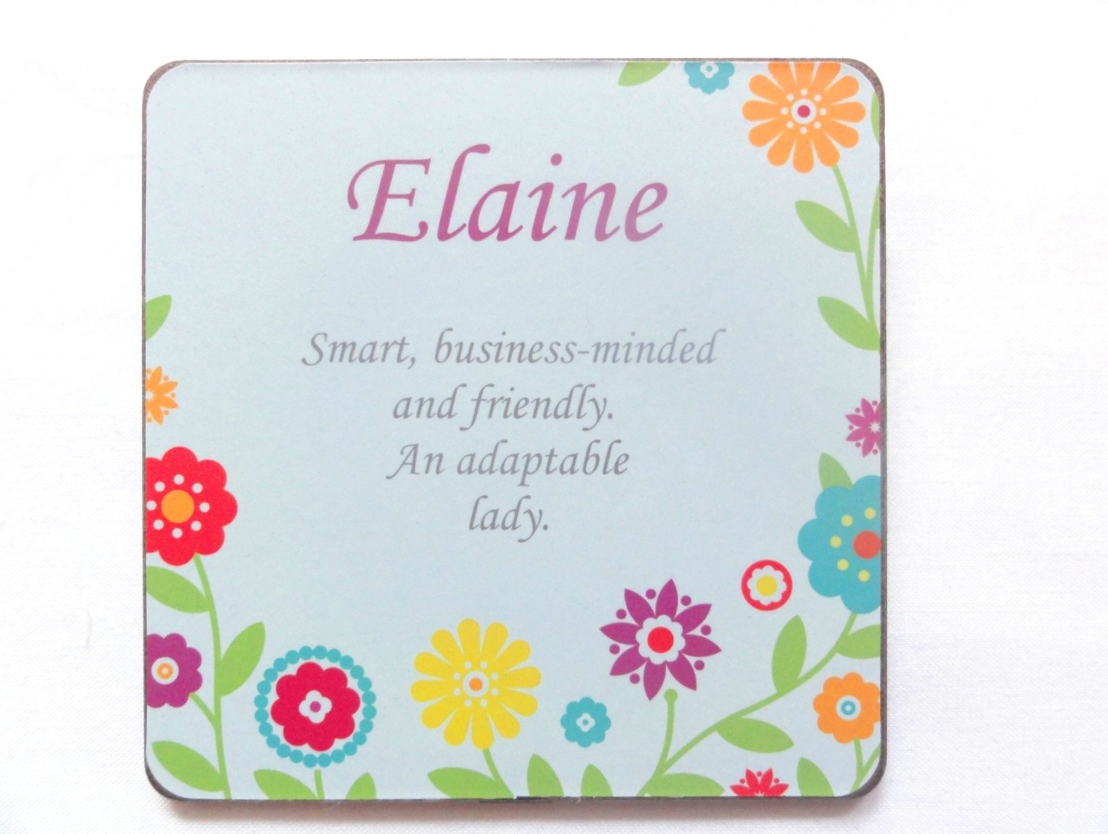 Casa Grande Elaine Personalised Meaning of Name Coaster