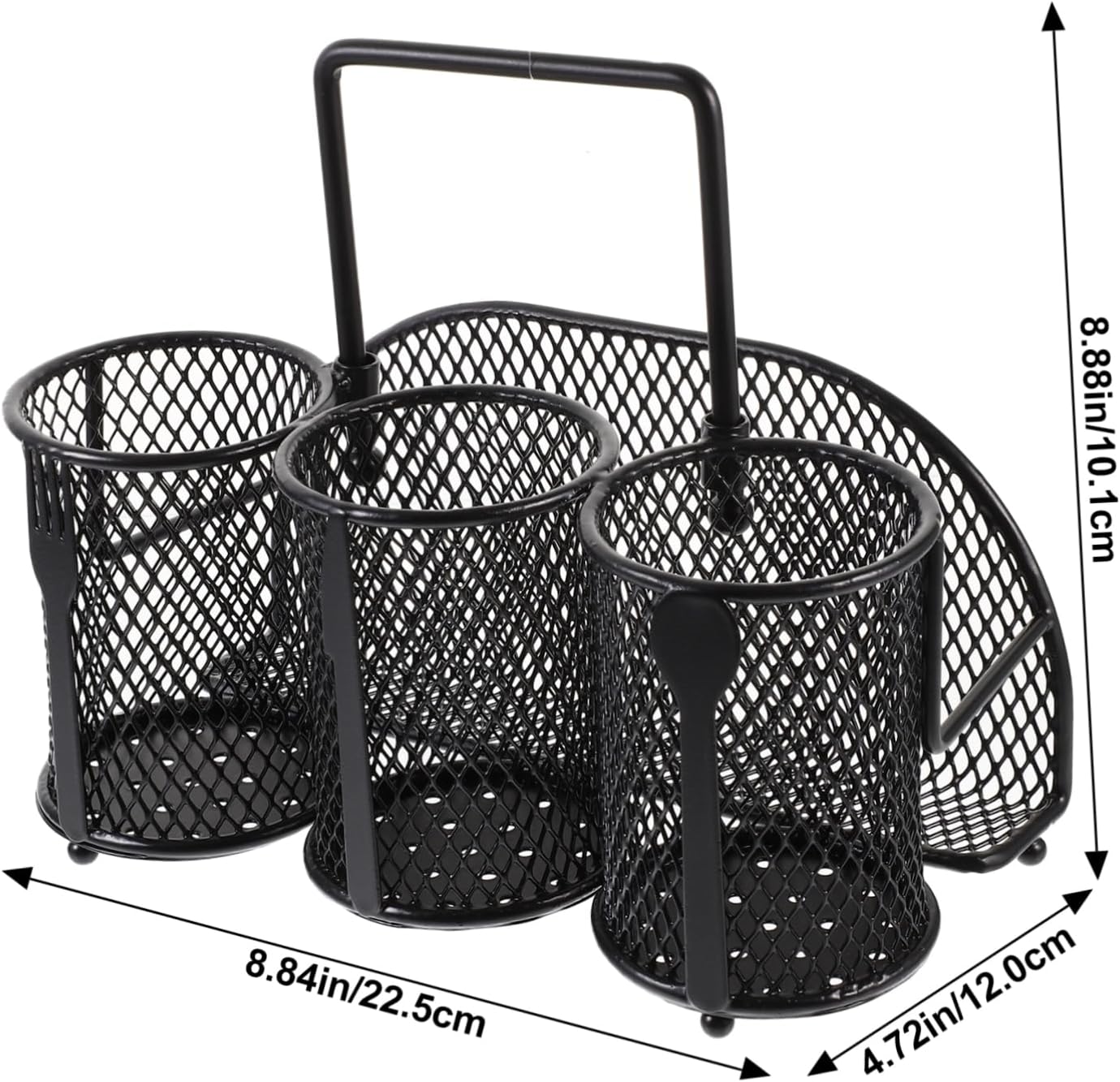 Small Utensil Holder Kitchen Organization Rack Silverware Storage Multi-grid Cutlery Holder Iron Spoon Rack