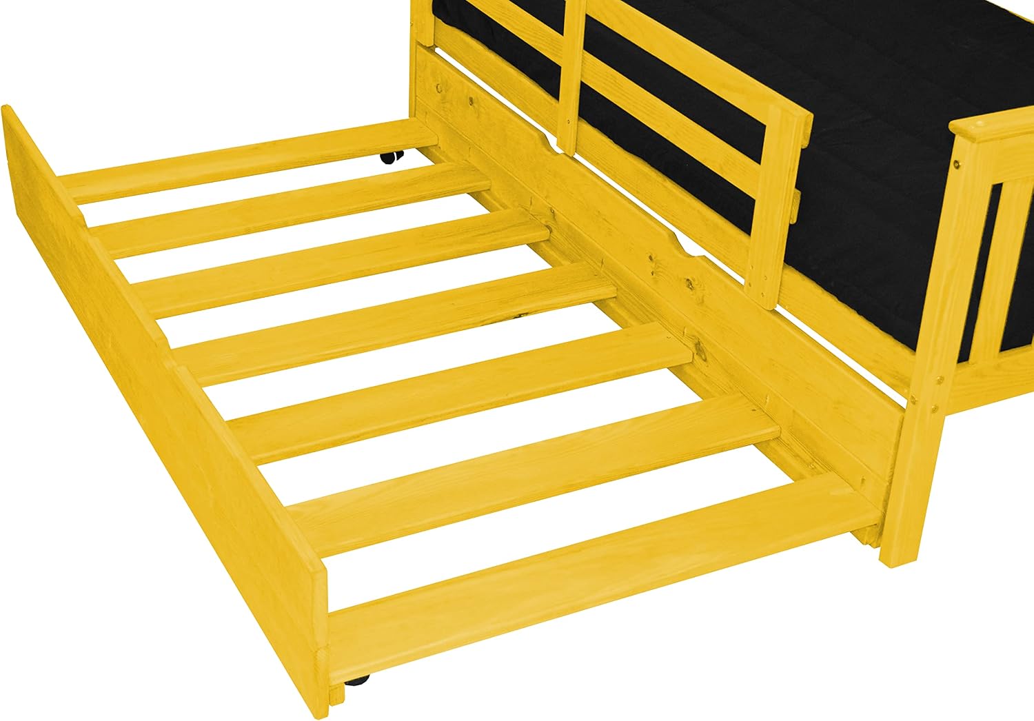 Furniture Barn USA-Twin Trundle Bed, Pine- Painted Black