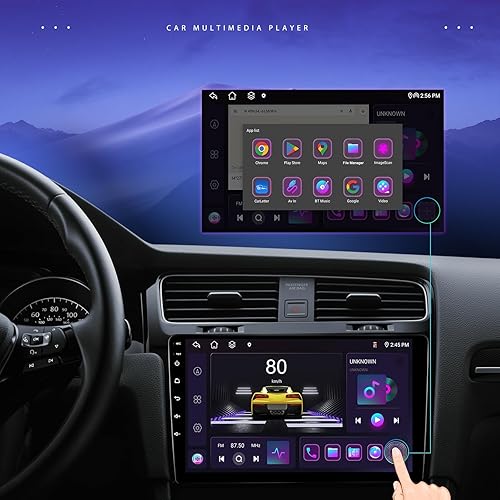 Miniatura 2 de 10.1 pulgadas Android 13 coche estéreo doble DIN Radio 2G+32G, inalámbrico Apple Carplay Android Car Radio Bluetooth HiFi GPS WiFi AI DSP Radio de