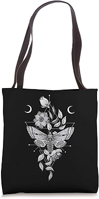 Death Moth Dark Goth Girl Gift Gothic Witch Occult Wiccan Tote Bag