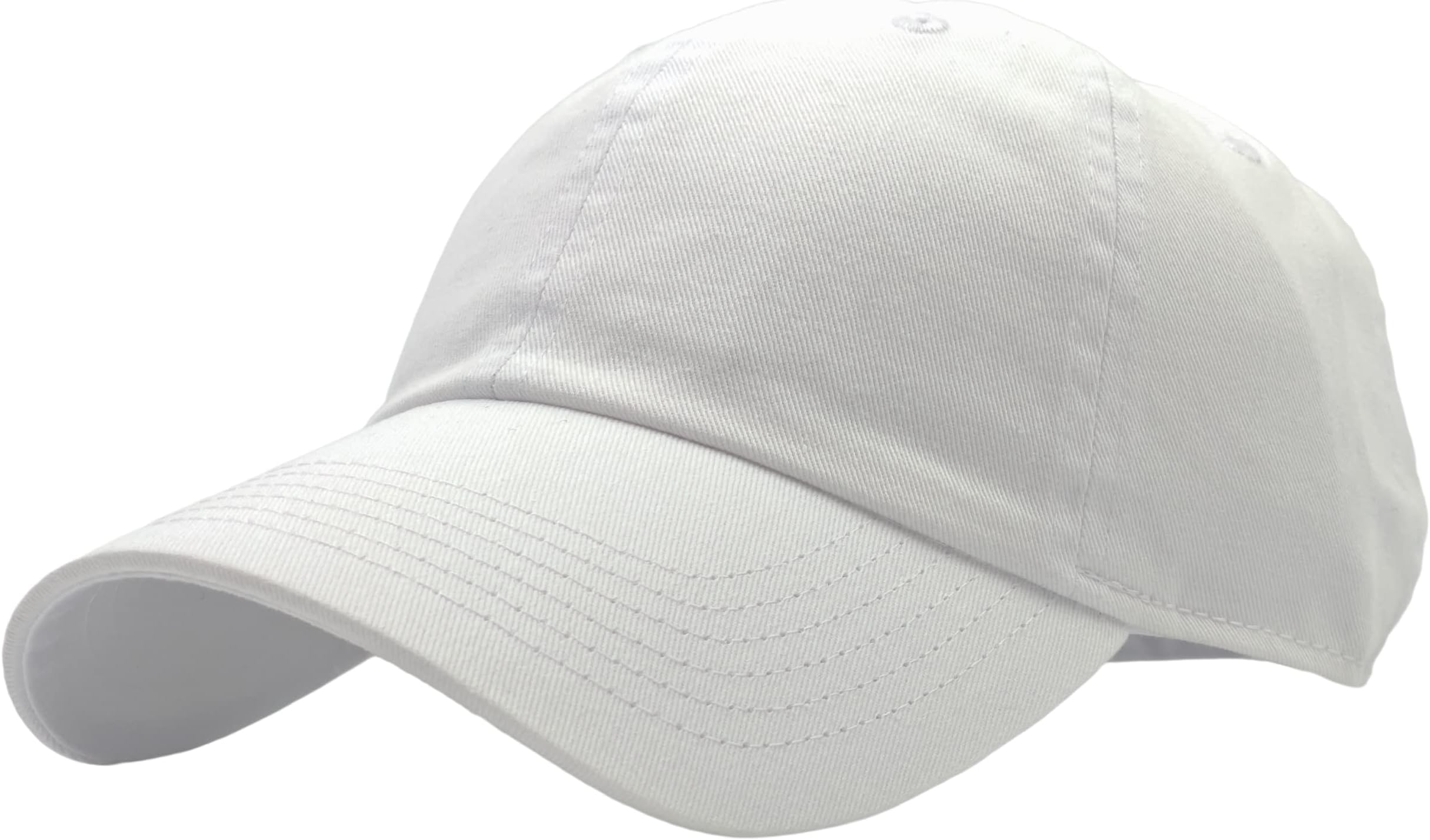 Utmost Unisex Classic Low Profile Cotton Baseball Cap Plain Blank Camoflauge Soft Unconstructed Adjustable Size Dad Hat, White, One size