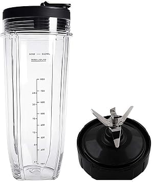 Blender Blades 32oz Cup and 7 Fin Blades Compatible Ninja Replacement Blades Auto IQ 1000W Blender Accessories Replacement Parts