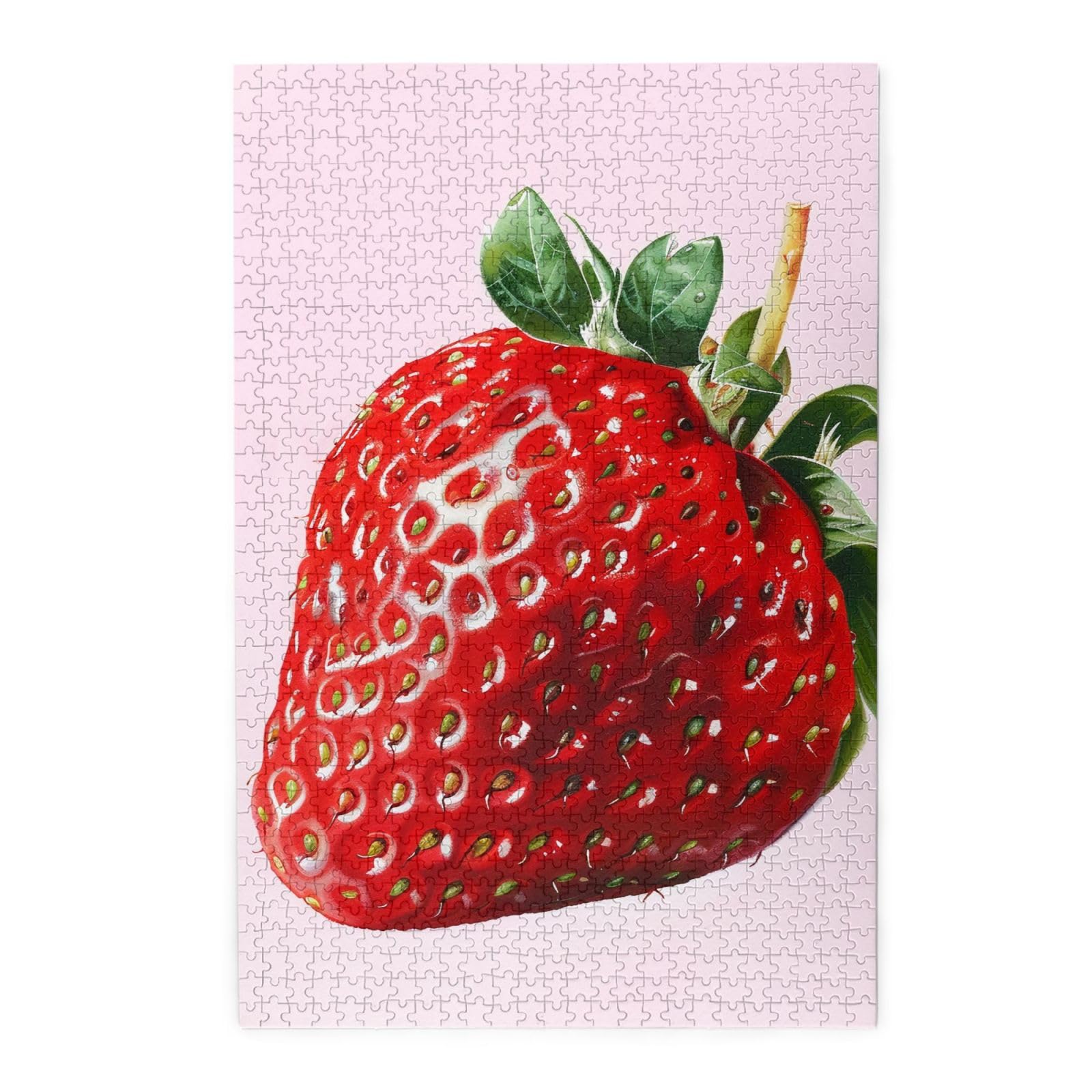 Puzzle da 1000 pezzi con fragole stampate per adulti, gioco rompicapo per la casa, regalo decorativo per la casa (75 x 50 cm)