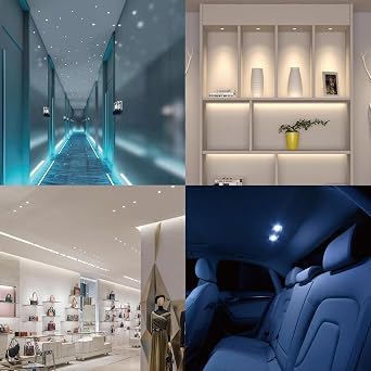 Qcwwy 2PCS Recessed Mini LED Spotlight, 12V Under Cabinet LED Lights Mini Spotlights 80LM Small LED Spotlight Jewelry Cabinet Display Case Accent Light
