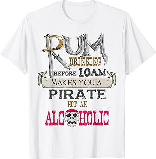 Rum Drinking Pirate T-Shirt, Gasparilla Alcohol Drinker Gift T-Shirt