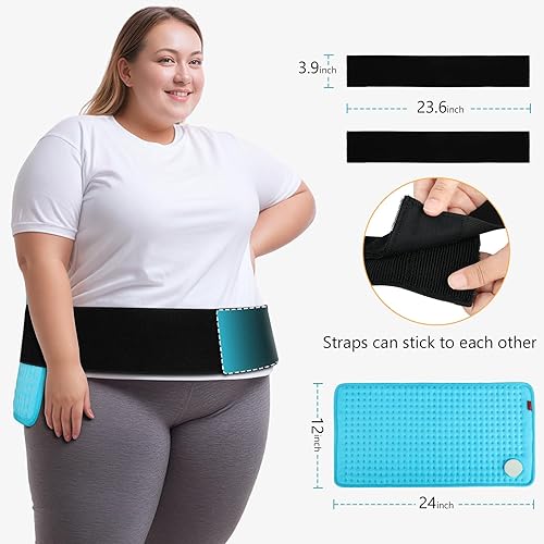 Miniatura 6 de Comfytemp Almohadilla térmica portátil para aliviar el dolor de espalda y calambres menstruales con 2 correas elásticas, almohadilla térmica