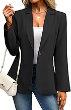 ELLEVEN Women's Blazer Business Casual Lightweight Suit - Long Sleeve Slim Fit Work Office Jacket with Pockets