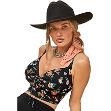 Swimsuits For All Womens Bra Sized Tie Front Longline Underwire Bikini Top Plus | Womens Plus Size