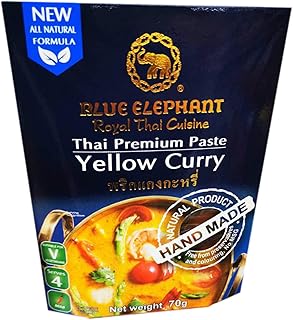 Blue Elephant brand Royal Thai Cuisine YELLOW CURRY PASTE Wt. 70 g. // BENJAWAN shop