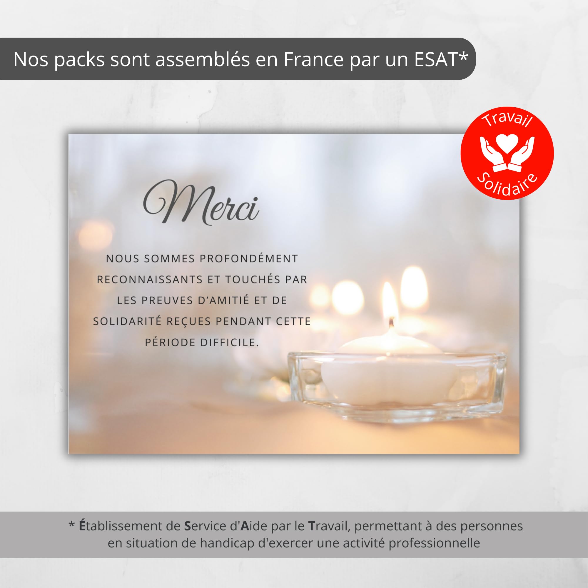 Biglietti ringraziamento lutto – Set di 75 biglietti + 75 buste bianche, condoglianze, morti ossessanti o funerali, carta opaca di qualità, formato cartolina (14,8 x 10,5 cm), design sobrio ed