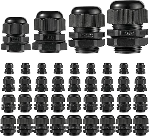 Miniatura 19 de Prensaestopas PENGLIN - Conector de cable de nailon NPT de 1-1/2 pulgadas, conector de cable de alivio de tensión, tuerca de bloqueo ajustable