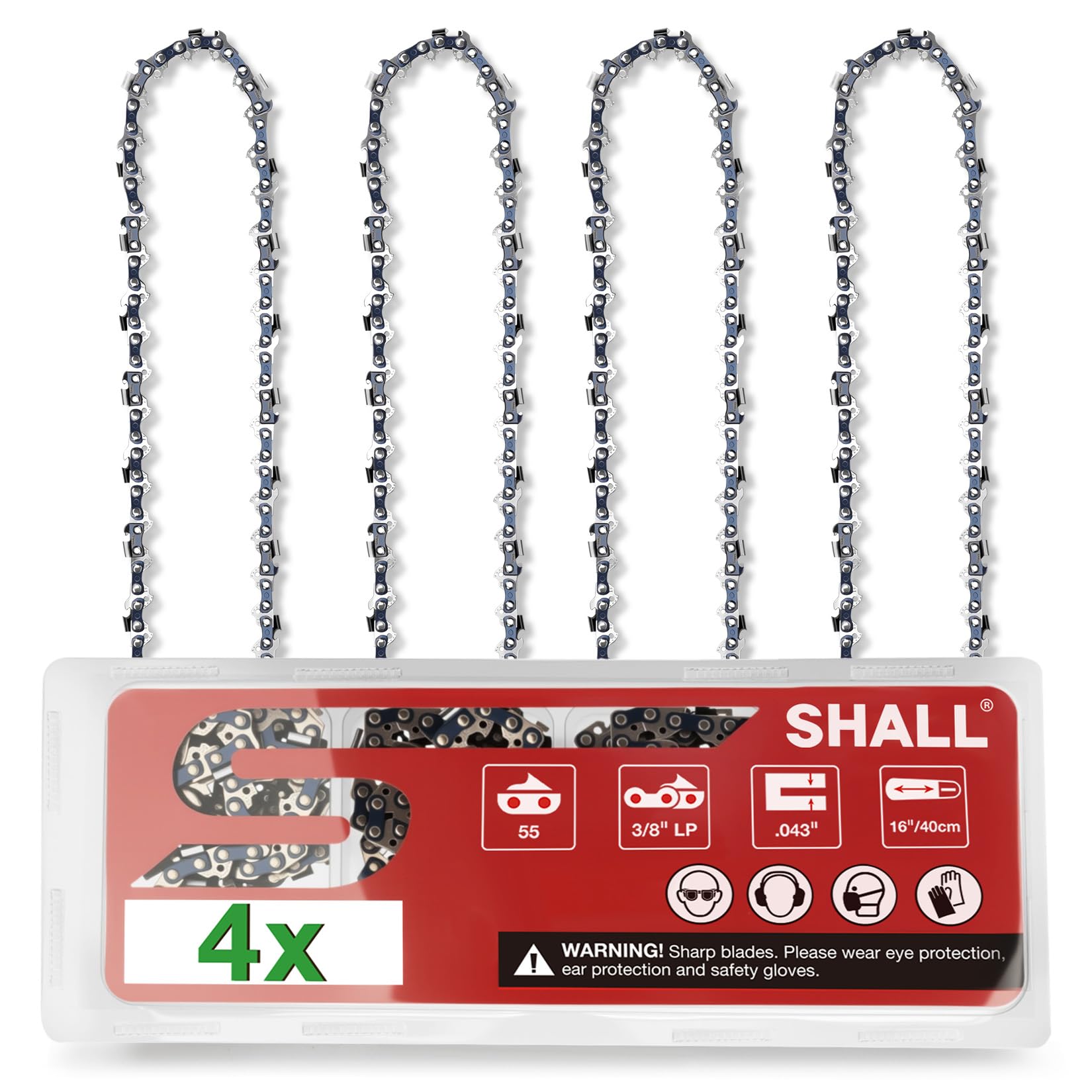 SHALL Set catena per motosega da 40,6 cm (45,7 cm)