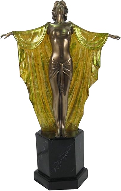 Middle-England 48cm Art Deco/Nouveau Design Elegant Lady Figurine Table Lamp