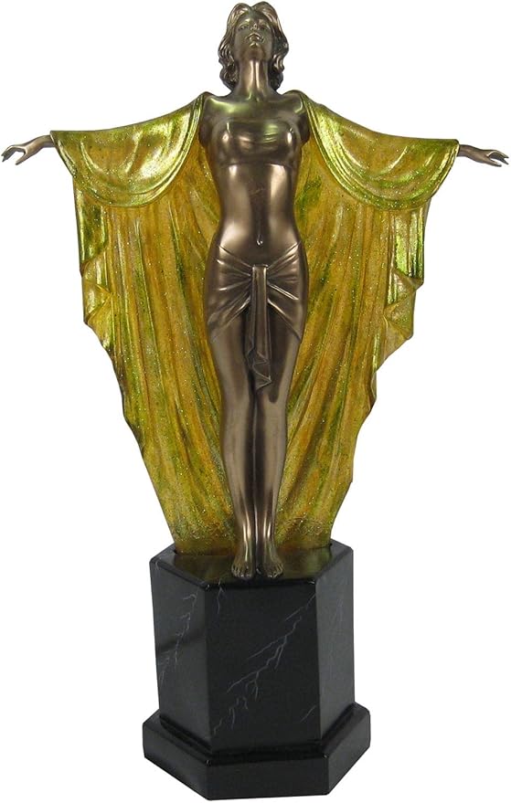 48cm Art Deco/Nouveau Design Elegant Lady Figurine Table Lamp Amazon