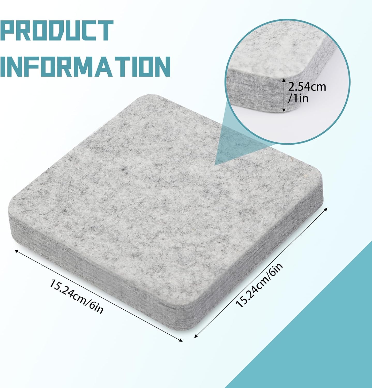 Mayboos Needle Felting Pad, Grey Sponge Pad, 6x6 inch, Needle Felting Mat for Felting Supplies