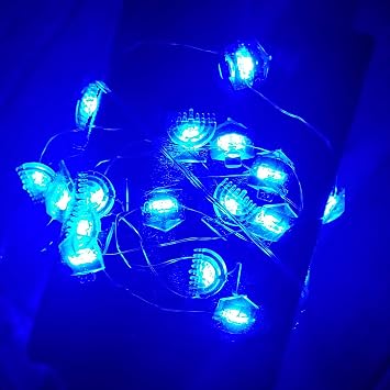 Rite Lite Chanukah Battery Operated Mini String Lights Electric Decoration, 3.5 x 2 x 6 in, Blue Hanukkah Lighting