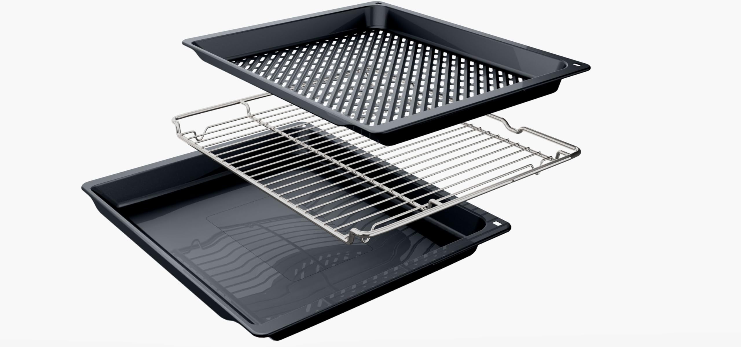 Bosch HBG537BB4 - Horno empotrable (60 x 60 cm, serie 6, función Air Fry, 10 programas automáticos, aire caliente 3D para un calor uniforme en 3 niveles, asistencia de limpieza con vapor de agua